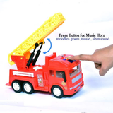AM6432 Fire Ladder Rescue Truck Toy with Light & Sound