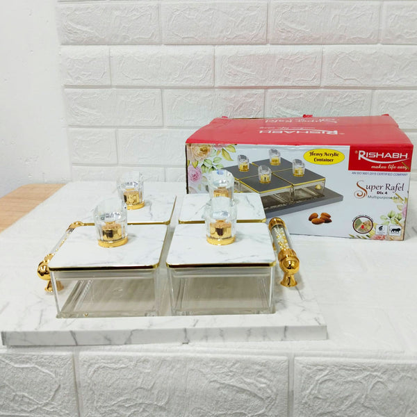 Di0190 Rishabh Super Rafel Deluxe 4 Multipurpose Container Set with Tray