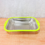 TM0003 Mix Stainless Steel Perforated Strainer Basket with Pink Plastic Rim - Small