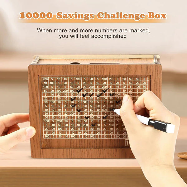 8379 Wooden Money / Piggy Bank, Money Box (1 Pc / Pen Not Included)