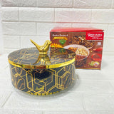 Di0186 Rishabh Spectra Revolve 4 Multipurpose Serving Set with Golden Bird Handle