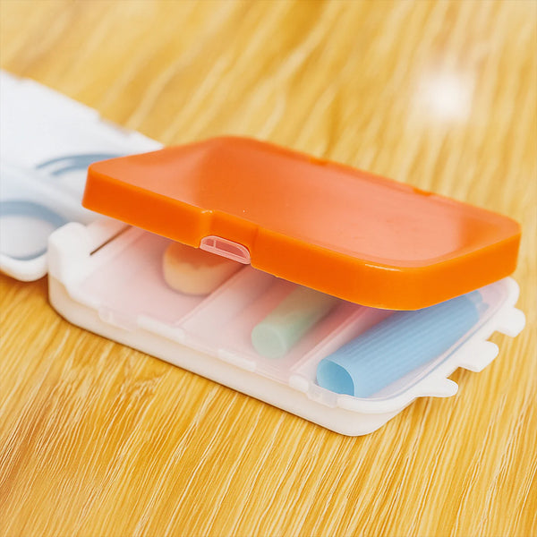 14824 Portable Dual-Sided Pill Organizer Box (1 Pc)