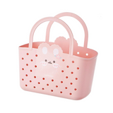 AM6328 Plastic Shopping Basket - Bunny Face Design