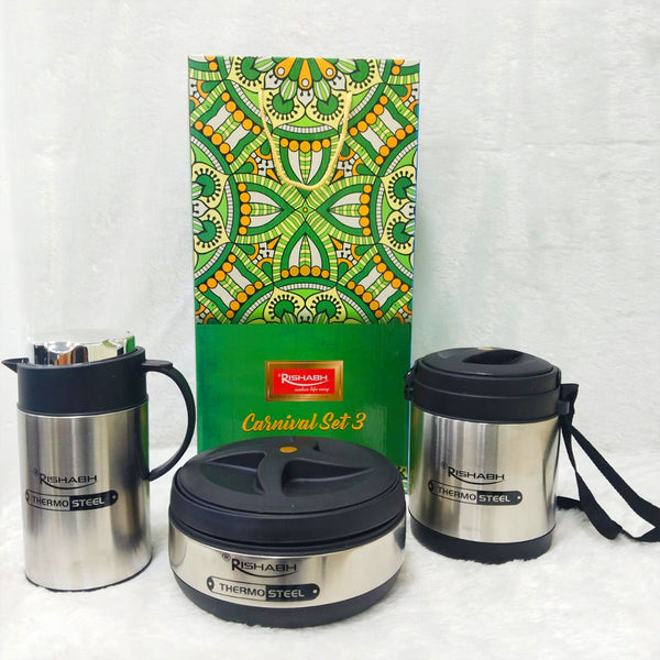 Di0379 Rishabh Thermosteel Carnival Set of 3pc