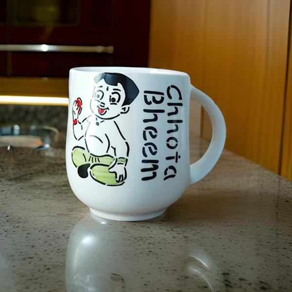 AM3874 Printed Chhota Bheem Mix Cartoon Ceramic Mug 1 Pcs