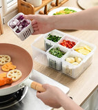 5598 6 Grid Fridge Storage Boxes Containers