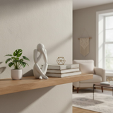 TM0199 Multi-Shape Abstract White Resin Thinker Statue - Modern Home & Office Decor