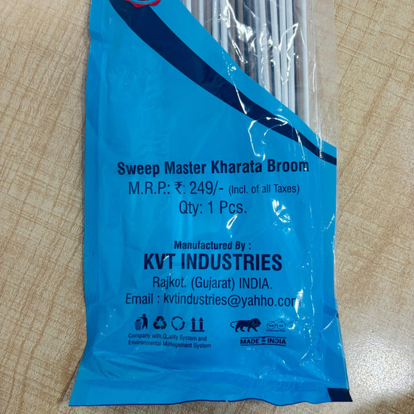 A07972 KVT Star Sweep Master Plastic Kharata Broom