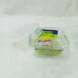 AM6193 Borosil Klip N Store Square Glass Container - 520 ml with Air Tight Lid