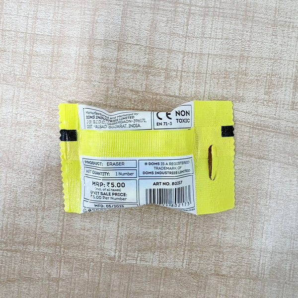 AM6494 DOMS E-Racer Small Tyre Shape Eraser- Multicolour