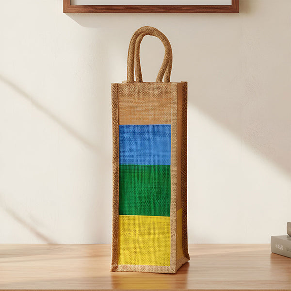 AM0033 Jute Water Bottle Bag – Reusable & Eco-Friendly Gift Tote- 2 L Capacity