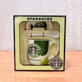 AM6523 Mix Design Ceramic Coffee Mug Gift Set with Saucer & Spoon (3-Piece)