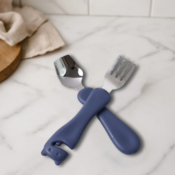 10523 Supermom Foodie Stainless Steel Spoon & Fork (2 Pc Set)