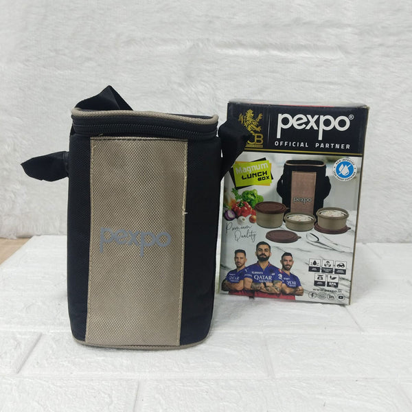 Di0386 Pexpo Magnum Lunch Box Set – Premium Insulated Tiffin with Leak-Proof Containers & Carry Bag