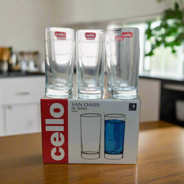AM5693 Cello San Oasis Glass 290ml- 6pcs set