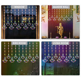 Di0069 10 Fairy Diya LED Curtain String Lights with Flashing Modes - 5x5 (Multicolour)
