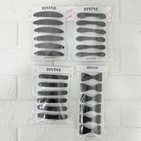 AM6395 Sleek Black & Grey Snakeskin Patterned Hair Barrette / Clip