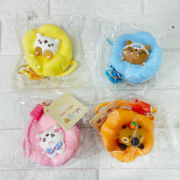AM6301 Soft Silicone Coin Pouch – Cute Animal Design Mini Purse with Strap