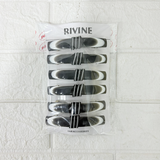 AM6393 Black and White Marbled Resin Barrette Hair Clip - 1pc