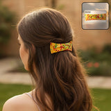 AM6386 Mix Design Printed Fabric Hair Clip - 1pc