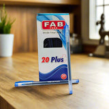 AM5224 FAB 20 Plus Ball Pen  (Pack of 20, Ink Color - Blue)