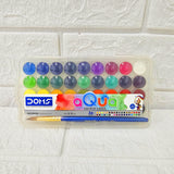 AM6092 Doms Aqua 36 Shades Water Color Cakes Box With Brush
