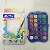 AM6090 DOMS Aqua Water Colour Cakes - 24 Shades (23mm)