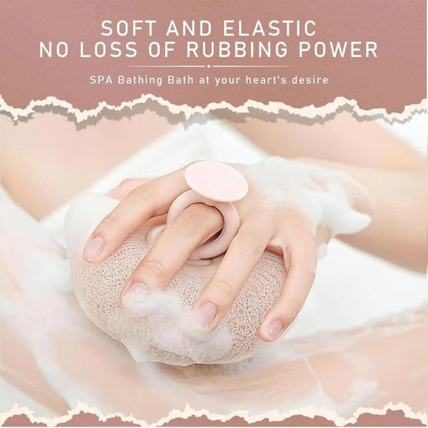 14869 Premium Soft Exfoliating Round Bath Scrubber (1 Pc)
