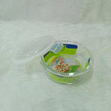 AM6196 Borosil Klip N Store Round Glass Container - 620 ml with Air Tight Lid