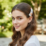 AM6394 Mix fabric-covered snap hair clip with a floral pattern - 1pc