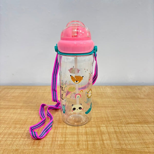 AM5859 Cutie Baby Feeding Cup with Straw 600 Printed Feeding Drinking Handle Kids Water Bottles