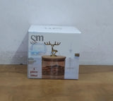 AM3752 Shine Max Glass Storage Jars with Golden Deer Lid 500ml 1 Pcs (SMBJ2001L1)