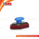 AM2507 Gala Iron Bull Scrubber Pad Bathroom Tile and Floor Cleaning Brush 1 Piece with Plastic Handle