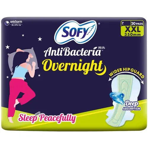 AM2317 Sofy Anti Bacteria Overnight Sanitary Pads XXL 20 Pads 350mm