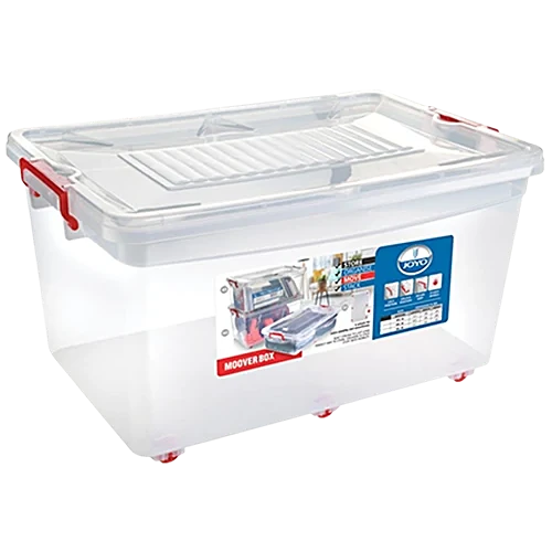 AM2860 JOYO 60L Plastic Storage Container (Moovers Box) With 6 Wheels