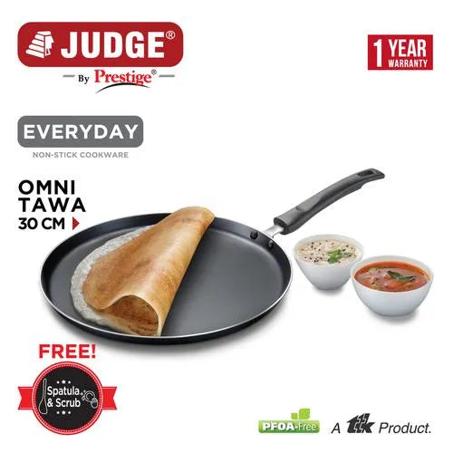 AM2221 Judge by Prestige Everyday Non-Stick Cookware Omni Tawa 30 Cm - Black 1 pc