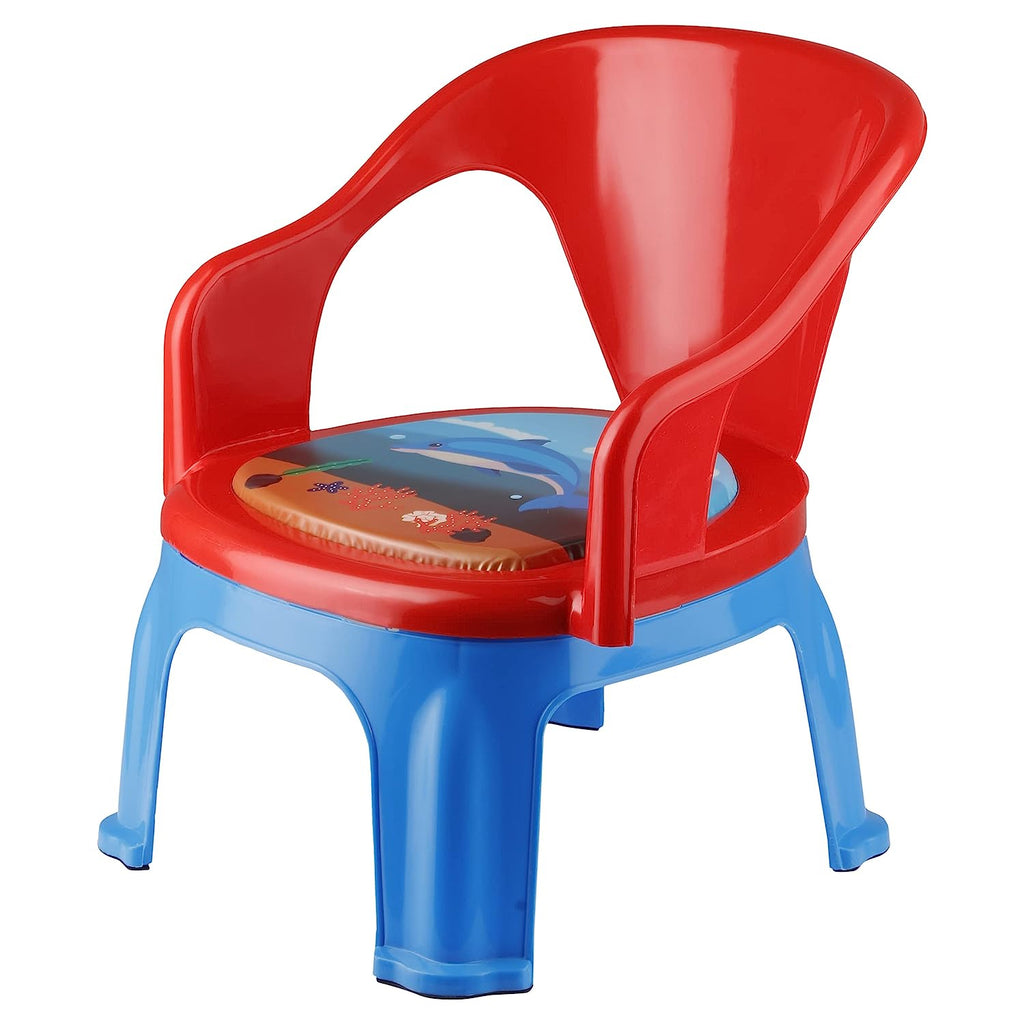 3974 Plastic Baby Chair with Soft Cushion & Sound Whistle for Kids - M –  Amd-Deodap