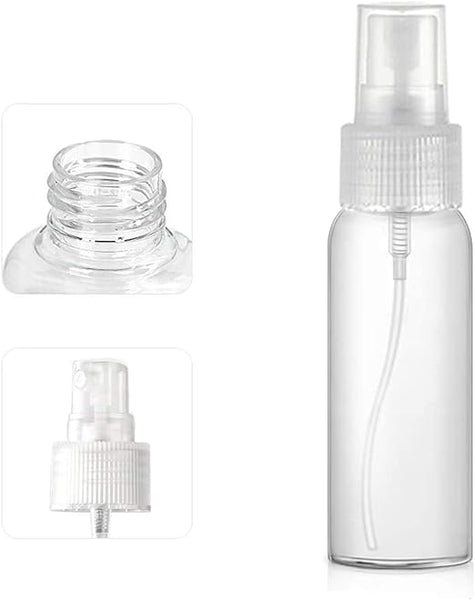 3682 Clear Empty Fine Mist Plastic | Mini Travel Bottle Kit | Squeezable Bottles | Flip Cap Bottle Refillable