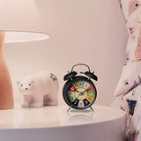 AM5154 Table Clock Retro Twin Bell Metal Frame Alarm Clock with Night Backlight