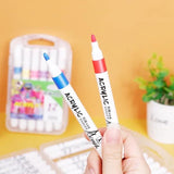 AM0553 Acrylic Paint Pens Markers, Premium Acrylic Pens for Wood, Canvas, Stone, Rock Painting, Glass, Ceramic Surfaces, DIY Crafts Making Art Supplies 12 Shades Pack