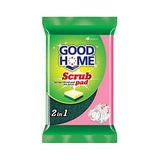 AM2478 Good Home Scrub Pad + Sponge Versatile Safe On Hands 2 In 1 Scrub Pad 1 Pcs