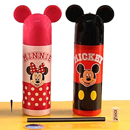 AM3276 Joyful Toppers Mickey & Minnie Compass Box Color Availablity As Per Stock Plastic Compass Box 1 Pencil, 1 Eeaser, 1 Ruler Set Of 4 Piece