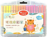 AM2460 Washable Water Colour Pen HDL-6388 Colouring Kit Art Markers Colour Sketch Pens 48Pcs