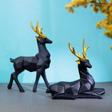 AM5936 Modern Two Matte Deer Showpiece - Pack of 2