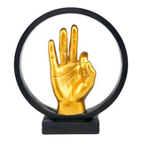 AM6244 Decorative Golden Hand Sculpture – OK Sign Gesture