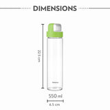 AM3679 Neo Borosilicate Glass Bottle 550ml With Blue Lid (BVUNEBU550)