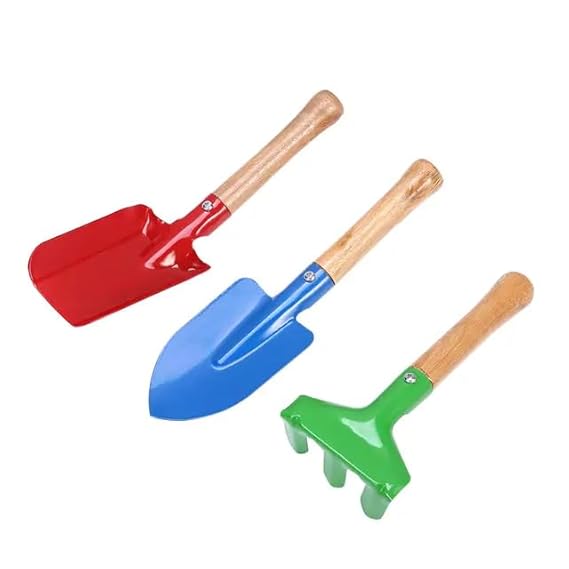 3292 Garden Tool Set Trowel Hand Fork, Hand Rake & Pruner for Gardening Garden Tool Kit 3 Piece