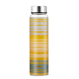 AM5176 Borosil Artisan Series Glance 550 Ml Wide Mouth Glass Bottle with Metal Lid - Store Water, Lassi, Juice, Smoothies