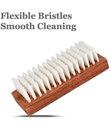 AM2803 Wooden Cloth Brush Versatile Smooth Cleaning Cloths, Floors, Mats, Carpets, Bathroom, Kitchen, and Floor Tile Cleaning Tool with Flexible Bristles