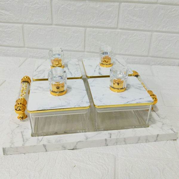 Di0190 Rishabh Super Rafel Deluxe 4 Multipurpose Container Set with Tray